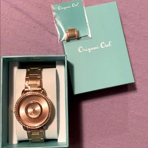 NIB Origami Owl Rose gold watch with extra link